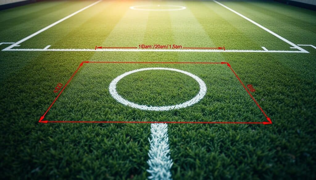 Fußballfeld Abmessungen