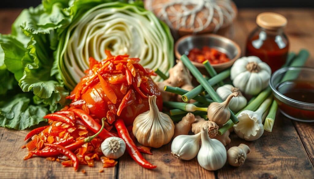 Zutaten von Kimchi Zutaten von Kimchi