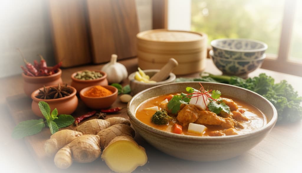 Ingwer in Currys und asiatischen Rezepten Ingwer in Currys und asiatischen Rezepten