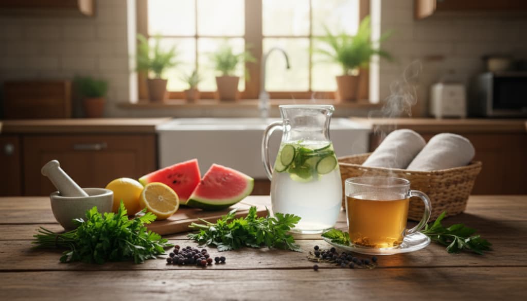 Hausmittel gegen Wasser in den Beinen