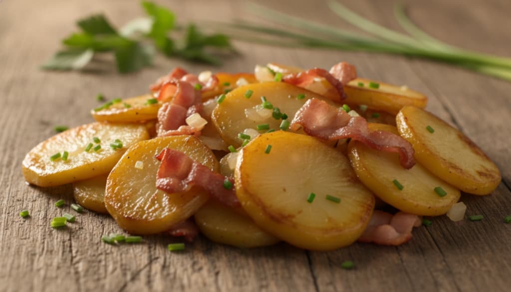 Bratkartoffeln mit Speck und Zwiebeln