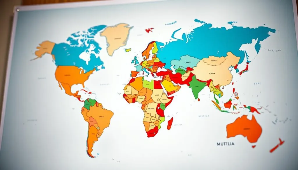 Karte der Länderverteilung Karte der Länderverteilung