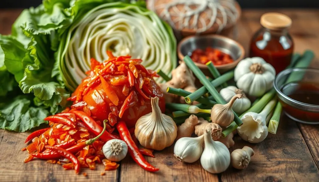 Zutaten von Kimchi