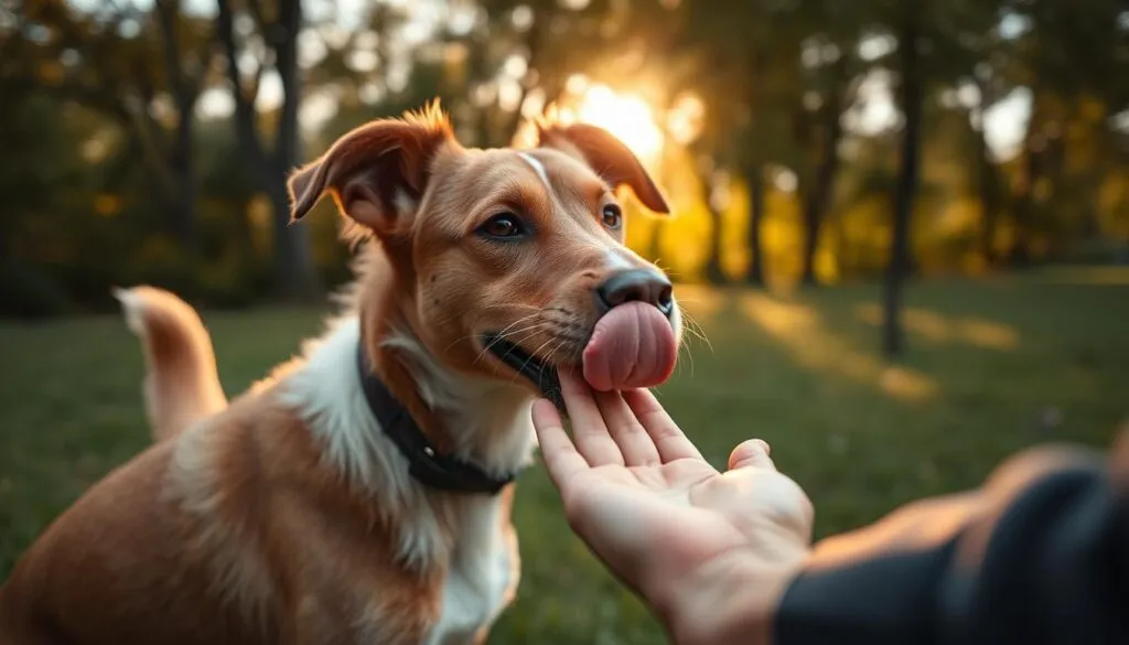 Warum leckt mein Hund mich ab