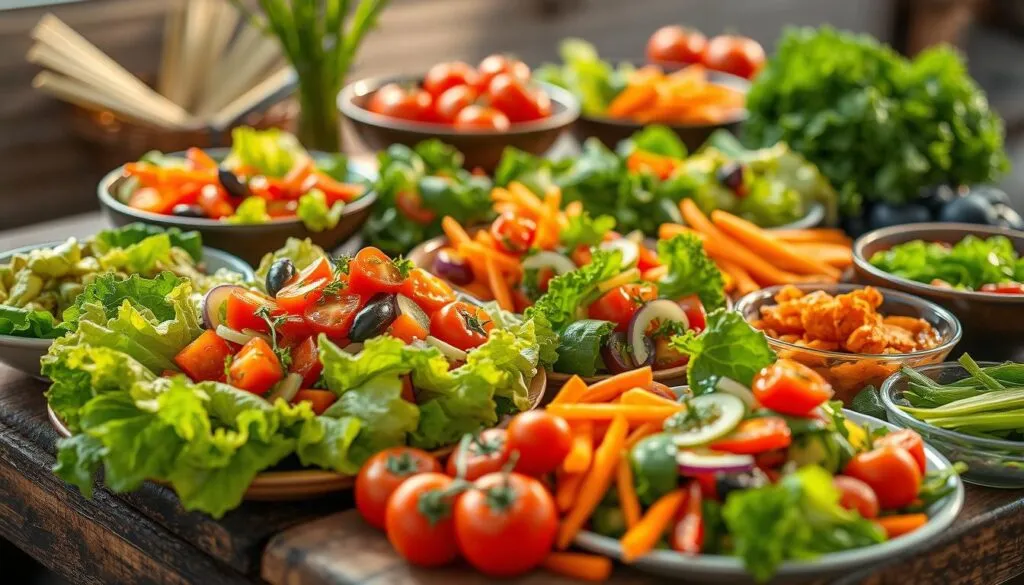 Frische Salate und Gemüse Beilagen