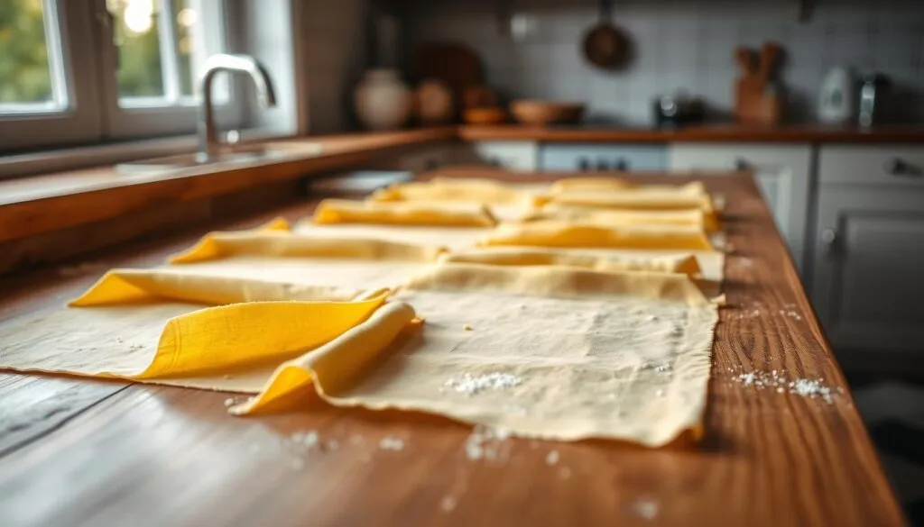 Trocknung von Lasagneplatten