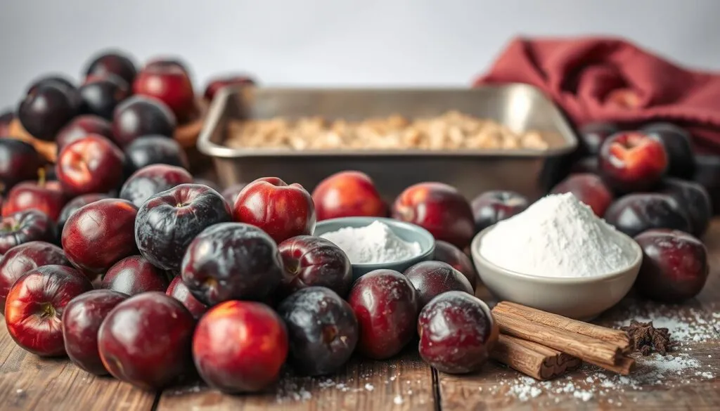 Zutaten für Pflaumenkuchen Rezept