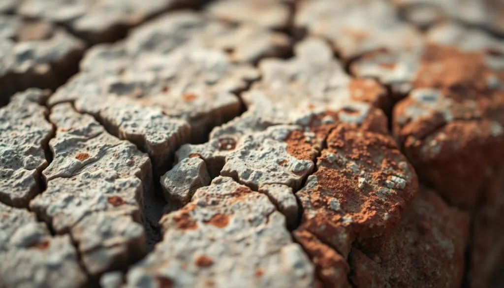 Rostflecken auf Stein