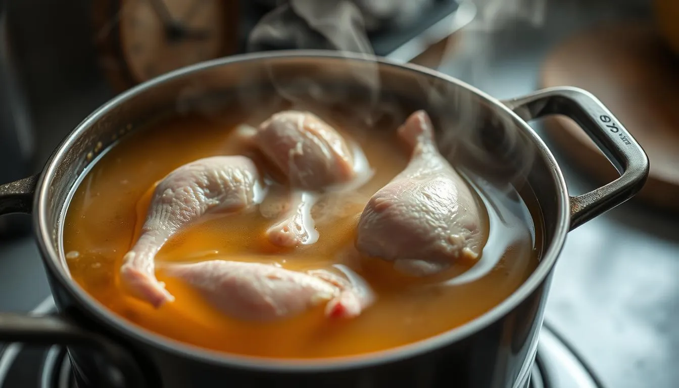 Wie lange muss ein Suppenhuhn im Schnellkochtopf kochen
