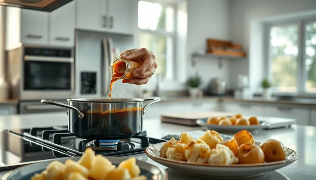 Zubereitung Blumenkohl Kartoffeln Soße