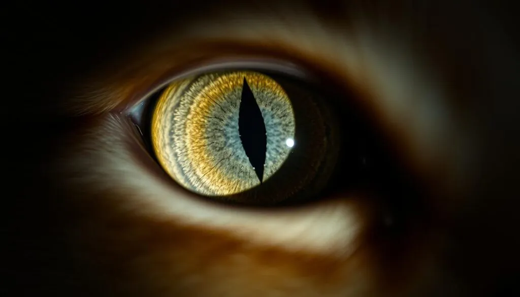 Katzenauge bei Dunkelheit