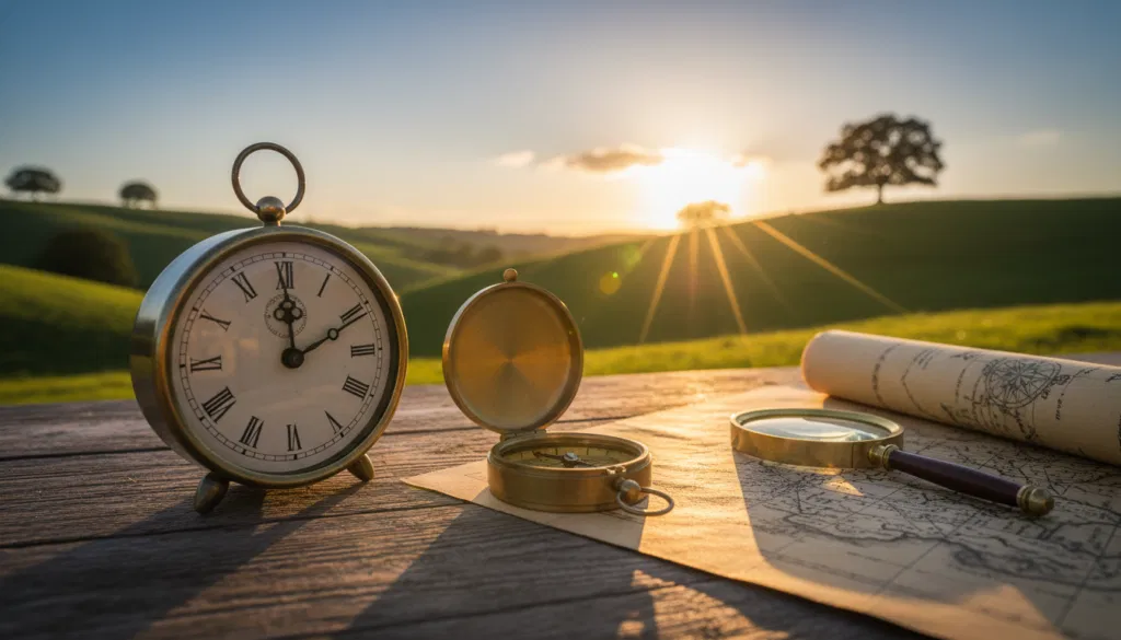 Orientierung mit Sonne und Uhr