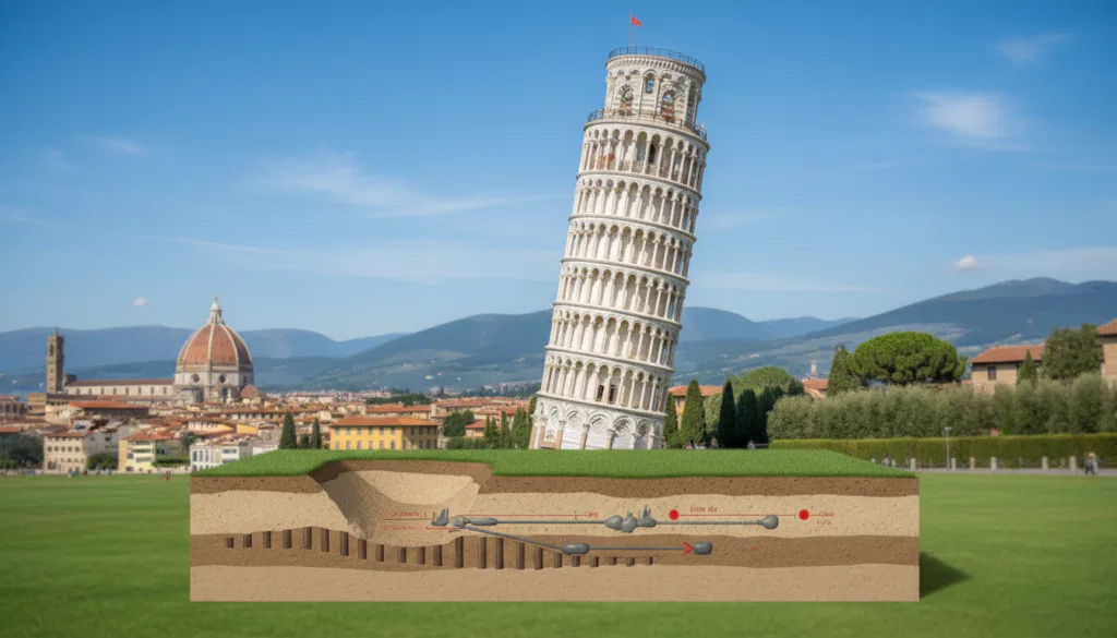 Ursachen der Schieflage des Turms