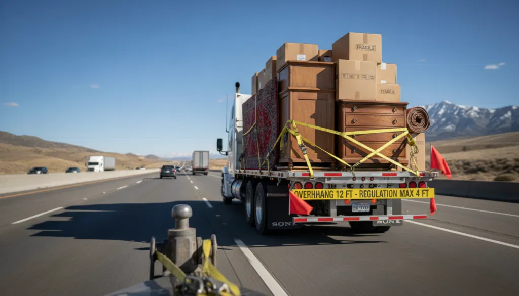Wie weit darf eine Ladung nach hinten hinausragen