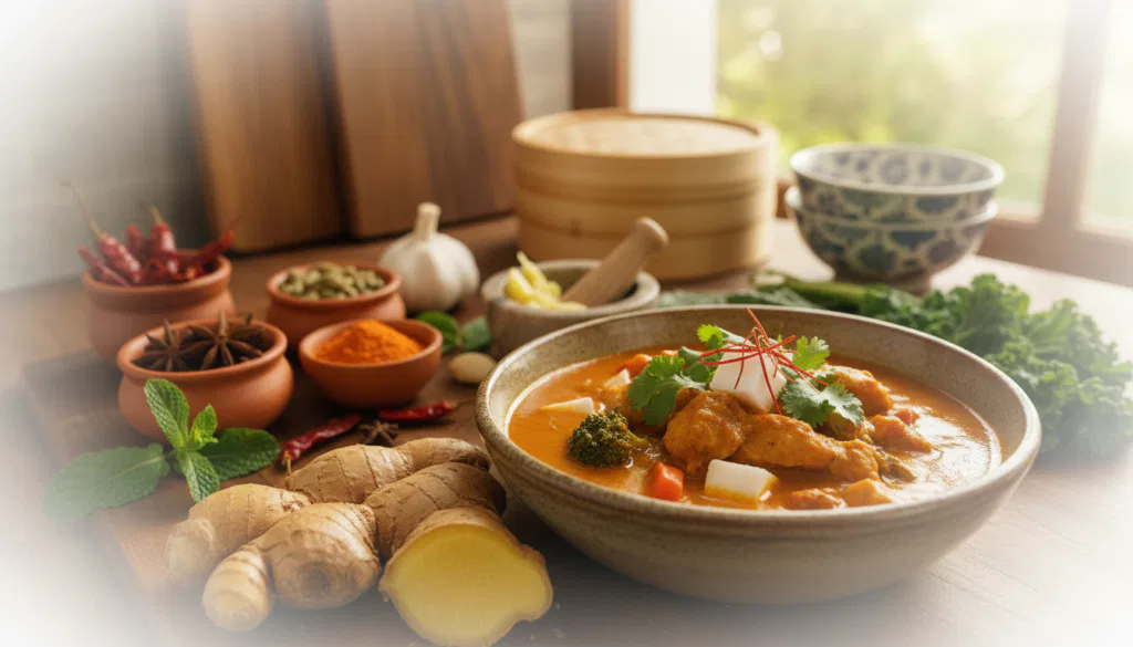 Ingwer in Currys und asiatischen Rezepten