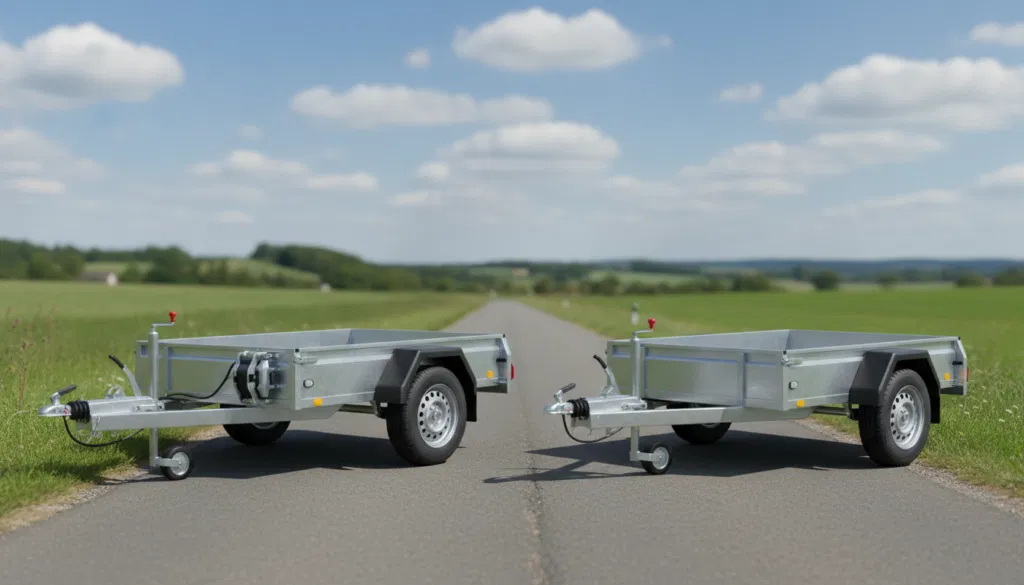 gebremster ungebremster Anhänger Unterschied